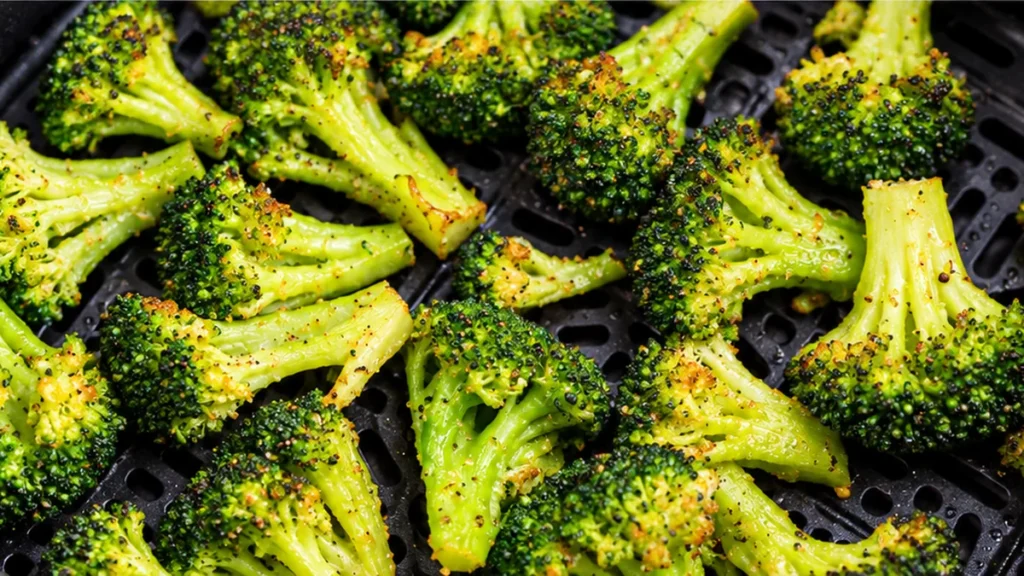 Crispy Air Fryer Frozen Broccoli - Frozen broccoli: Master crispy, flavorful broccoli in the air fryer in under 15 minutes. Easy recipe with garlic and savory s