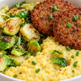 Vegan Grits Breakfast Bowl with Sausage