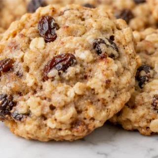 Chewy Vegan Oatmeal Raisin Cookies