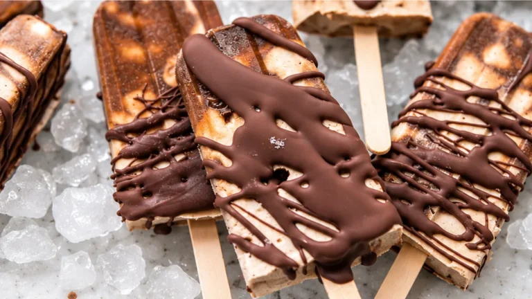 Chocolate Coconut Latte Fudge Pops