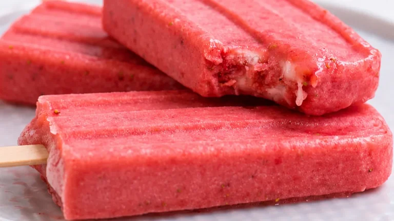 Vegan Strawberry Popsicles